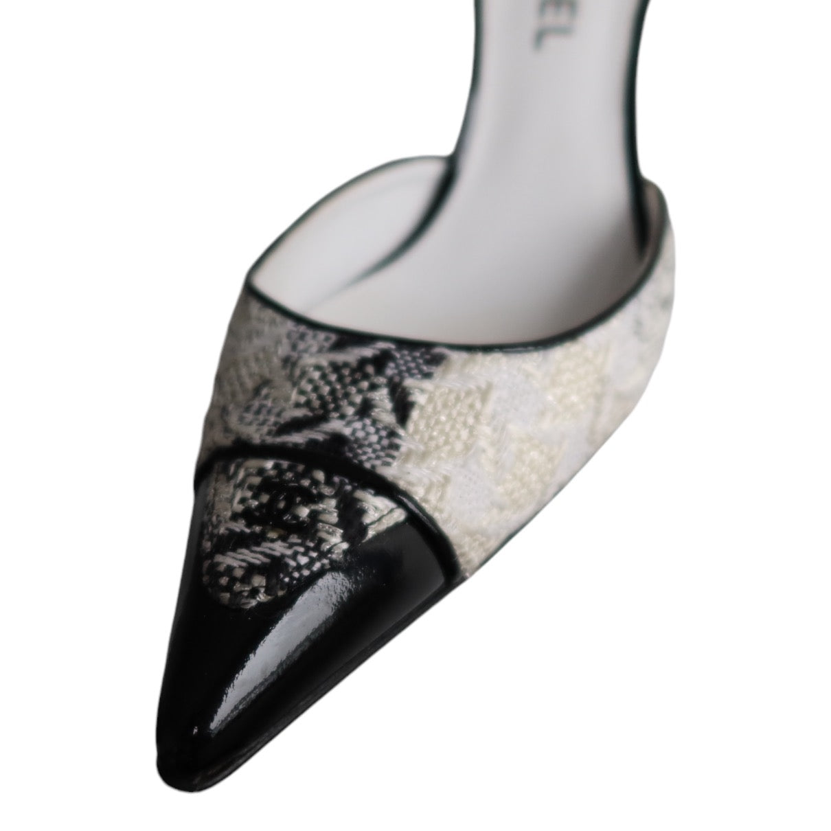 Chanel Black and White Tweed D’Orsay Pumps