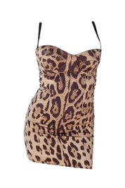Dolce & Gabbana 2000s Silk Corset Leopard Lace Dress