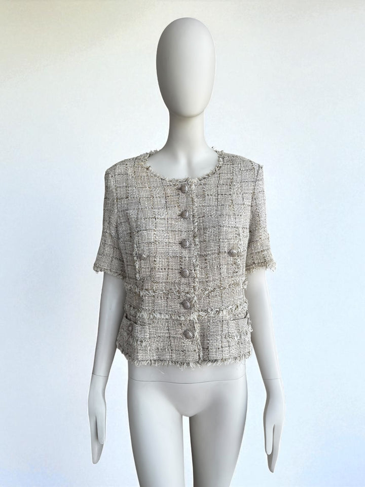 Chanel 2011 Tweed Short-Sleeve Blazer