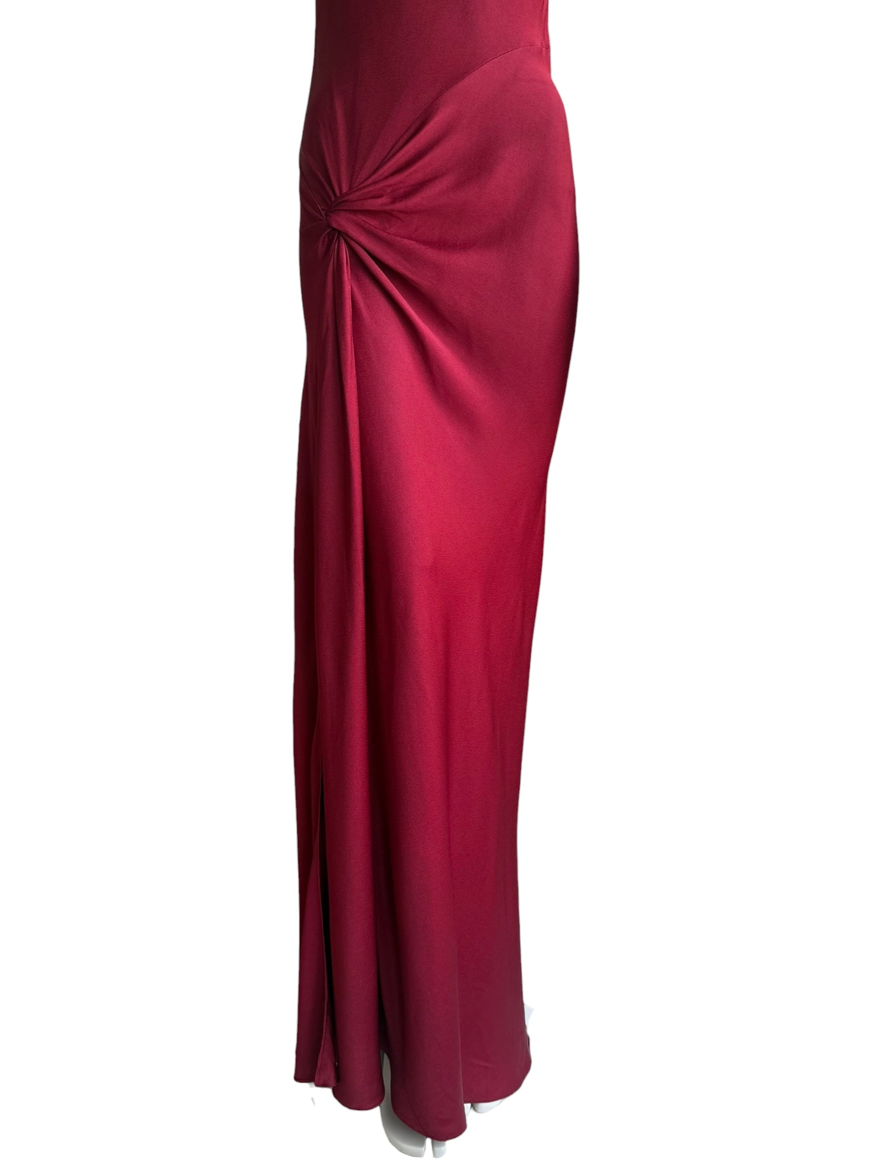 John Galliano F/W 1999 Crimson Bias Cut Satin Evening Gown