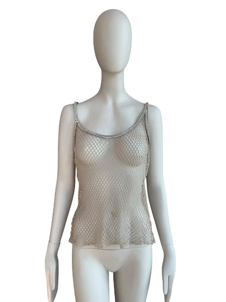 Dolce & Gabbana S/S 2002 Fishnet Swarovski Top