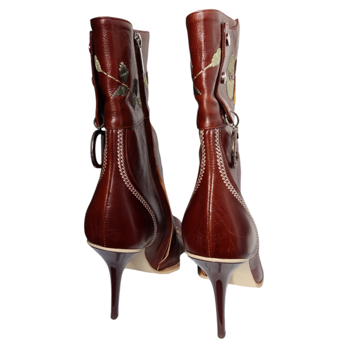 Christian Dior By John Galliano Embroidered Boots