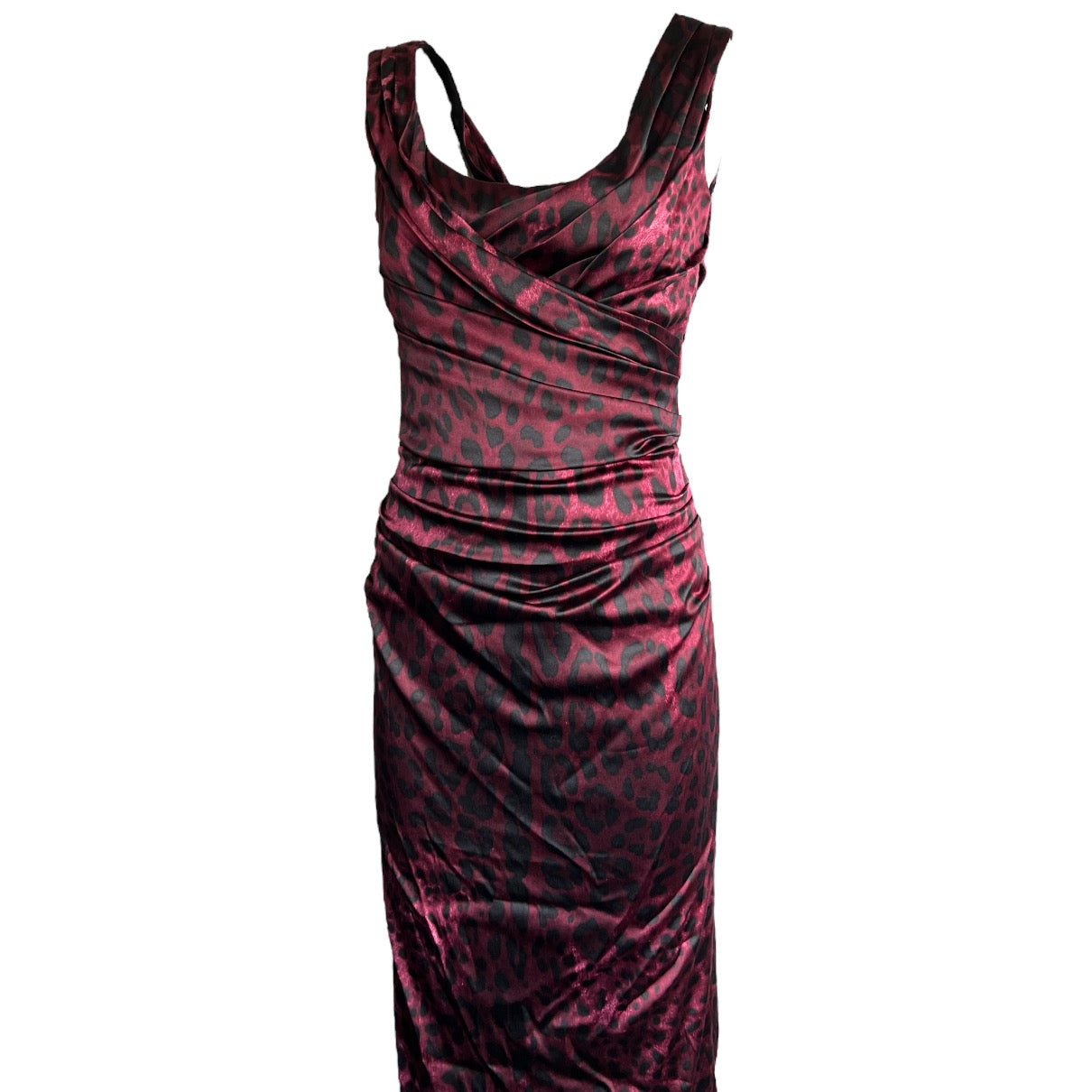 Dolce & Gabbana Leopard Silk Maxi Dress