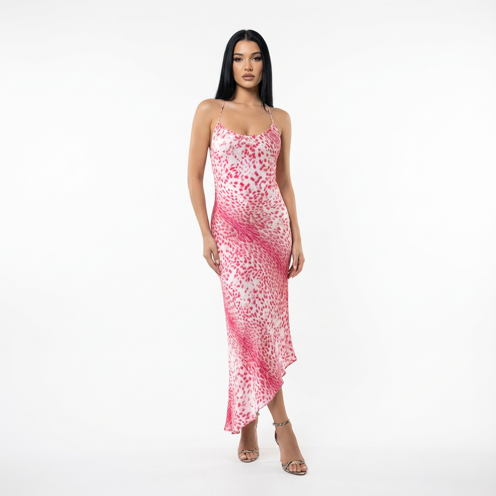 Roberto Cavalli S/S 2001 Maxi Leopard Silk Dress