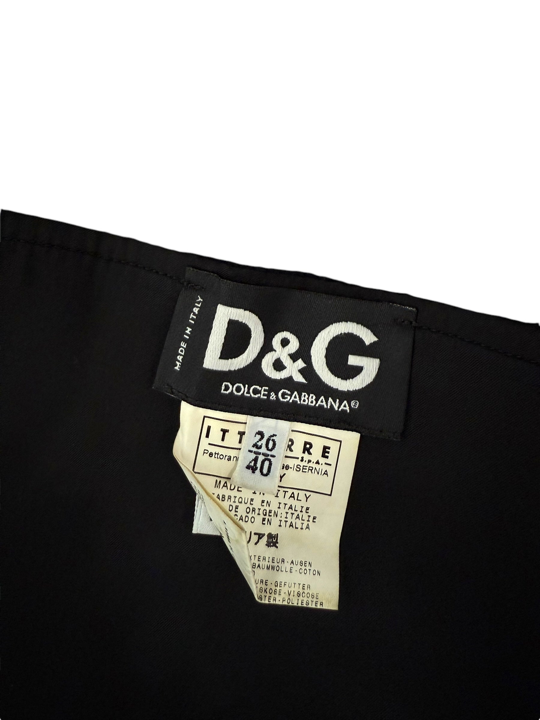 Dolce & Gabbana D&G F/W 2002 Corduroy Bustier Top
