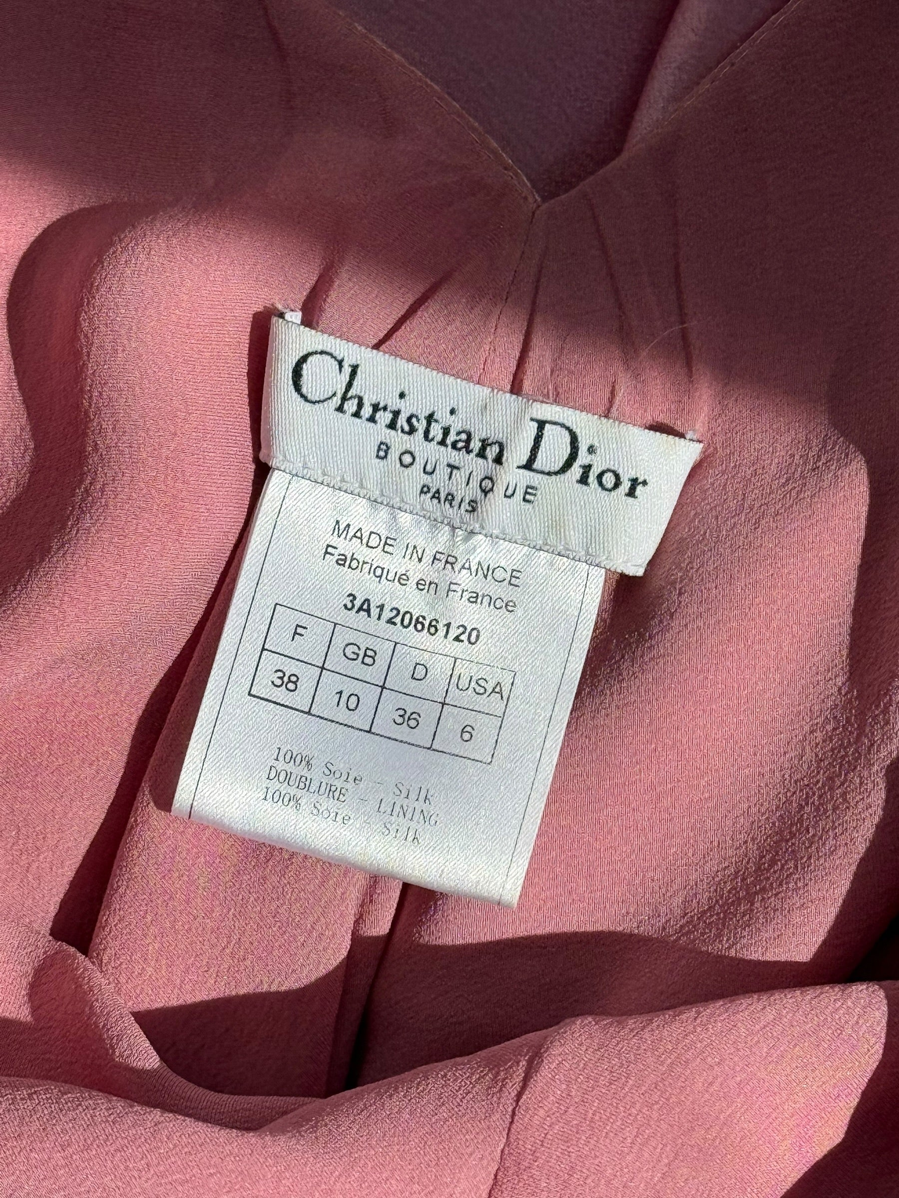 Christian Dior F/W 2003 Rose Pink Silk Gown