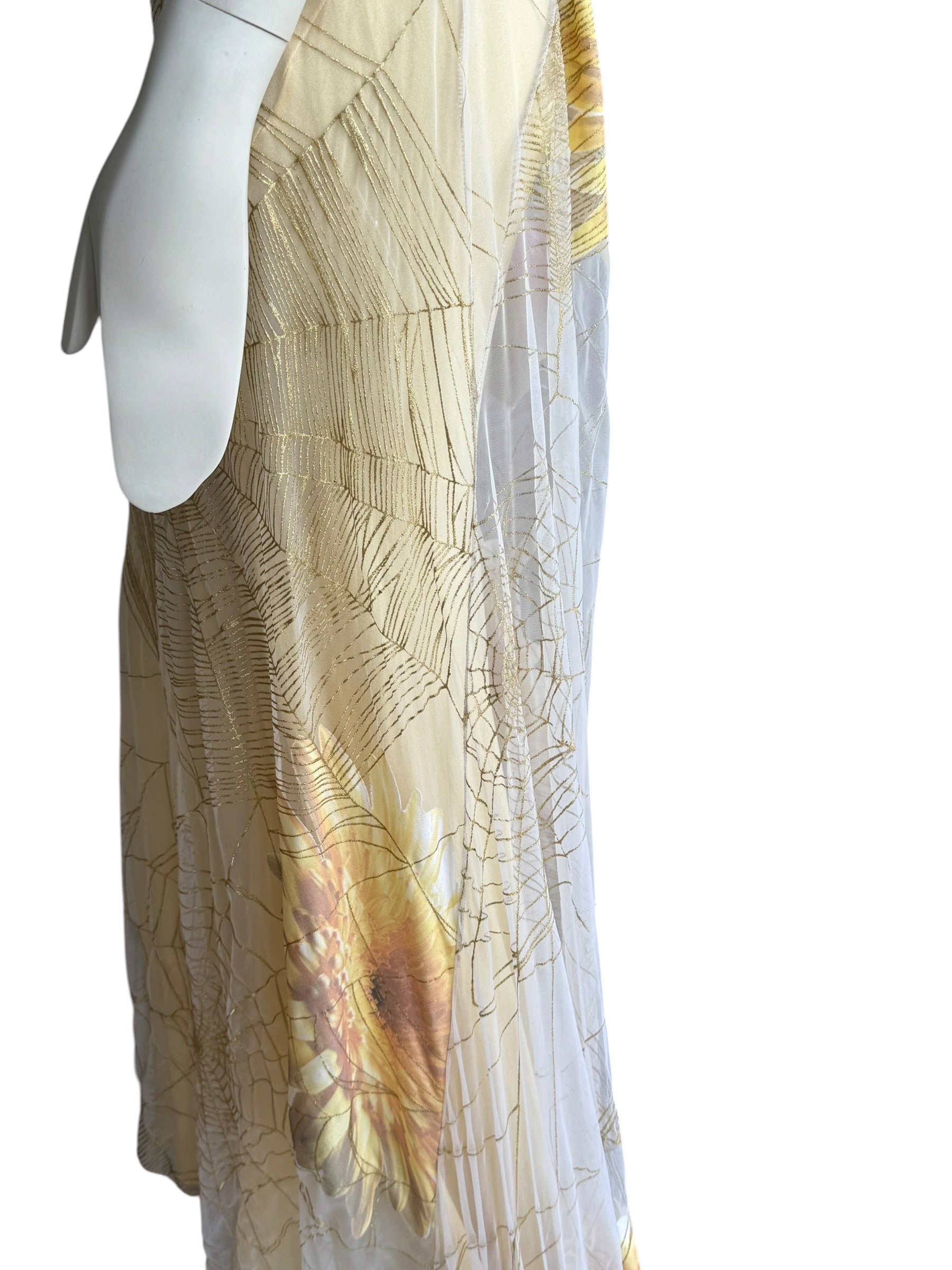 Roberto Cavalli S/S 1999 Spider Web and Daisy Print Sheer Dress Set