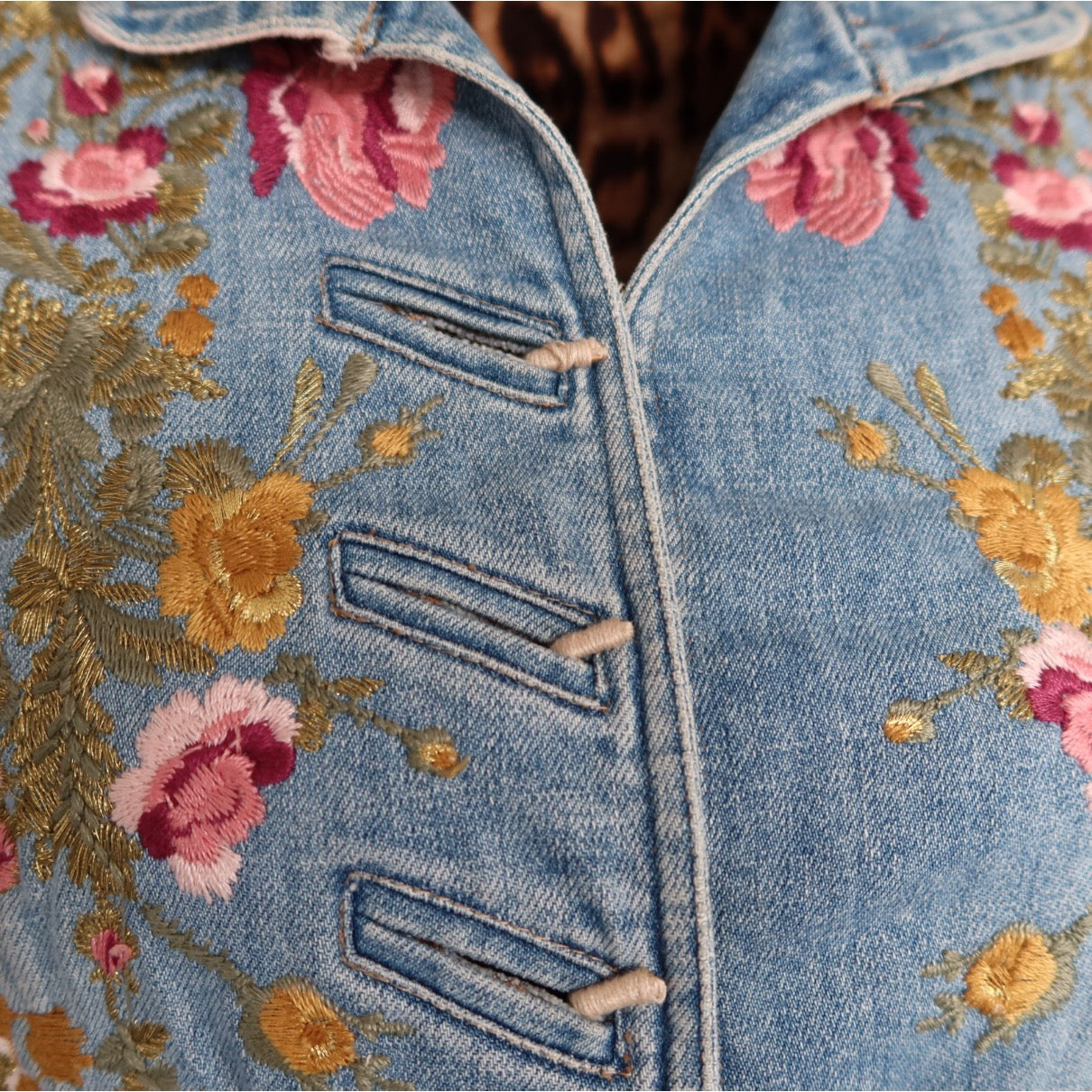 Roberto Cavalli S/S 2003 Embroidered Denim Jacket