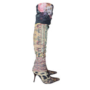 Roberto Cavalli F/W 2002 Patchwork Boots