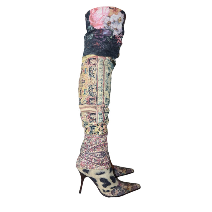 Roberto Cavalli F/W 2002 Patchwork Boots