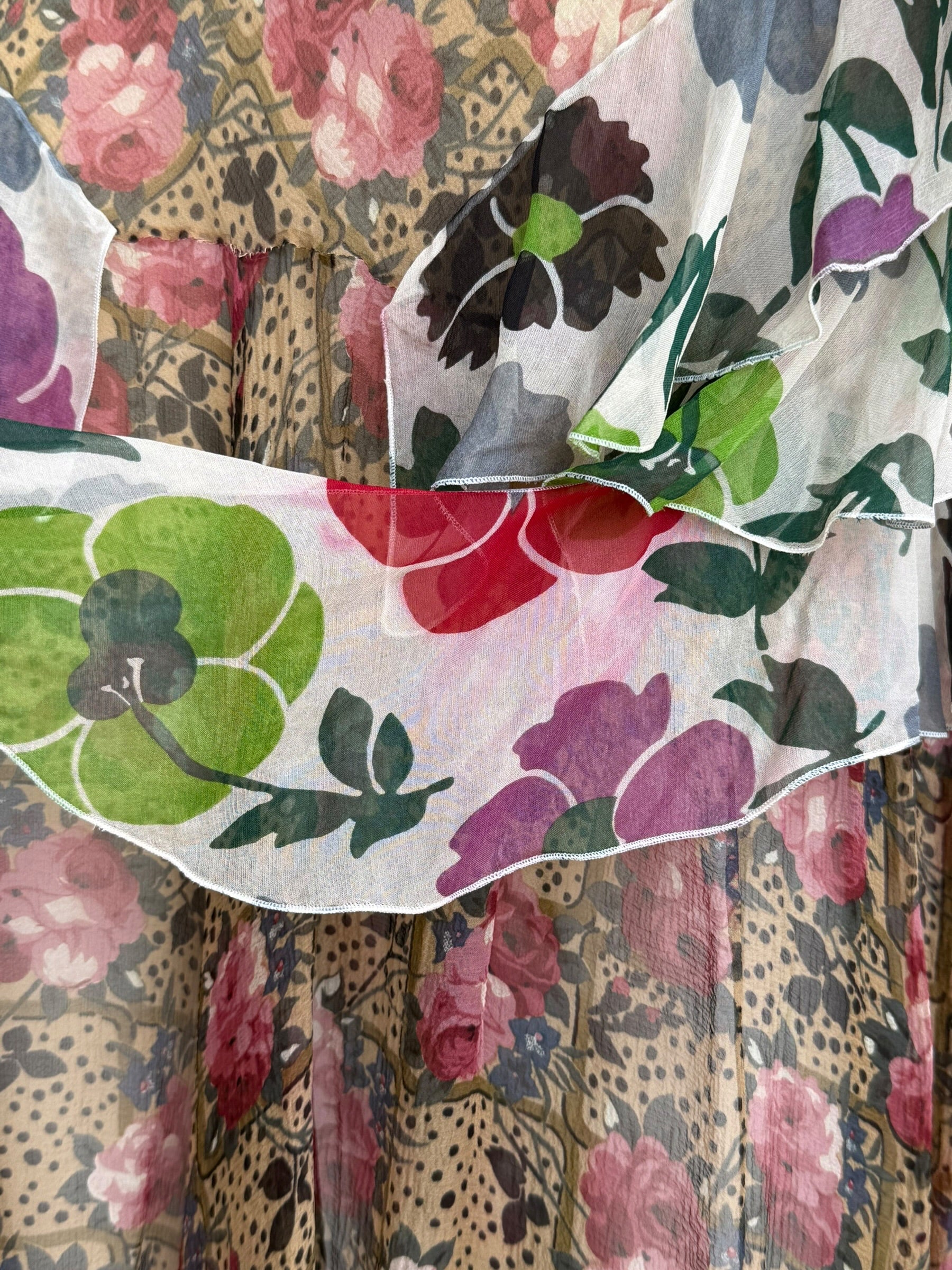 Christian Dior F/W 2001 Floral Silk Dress