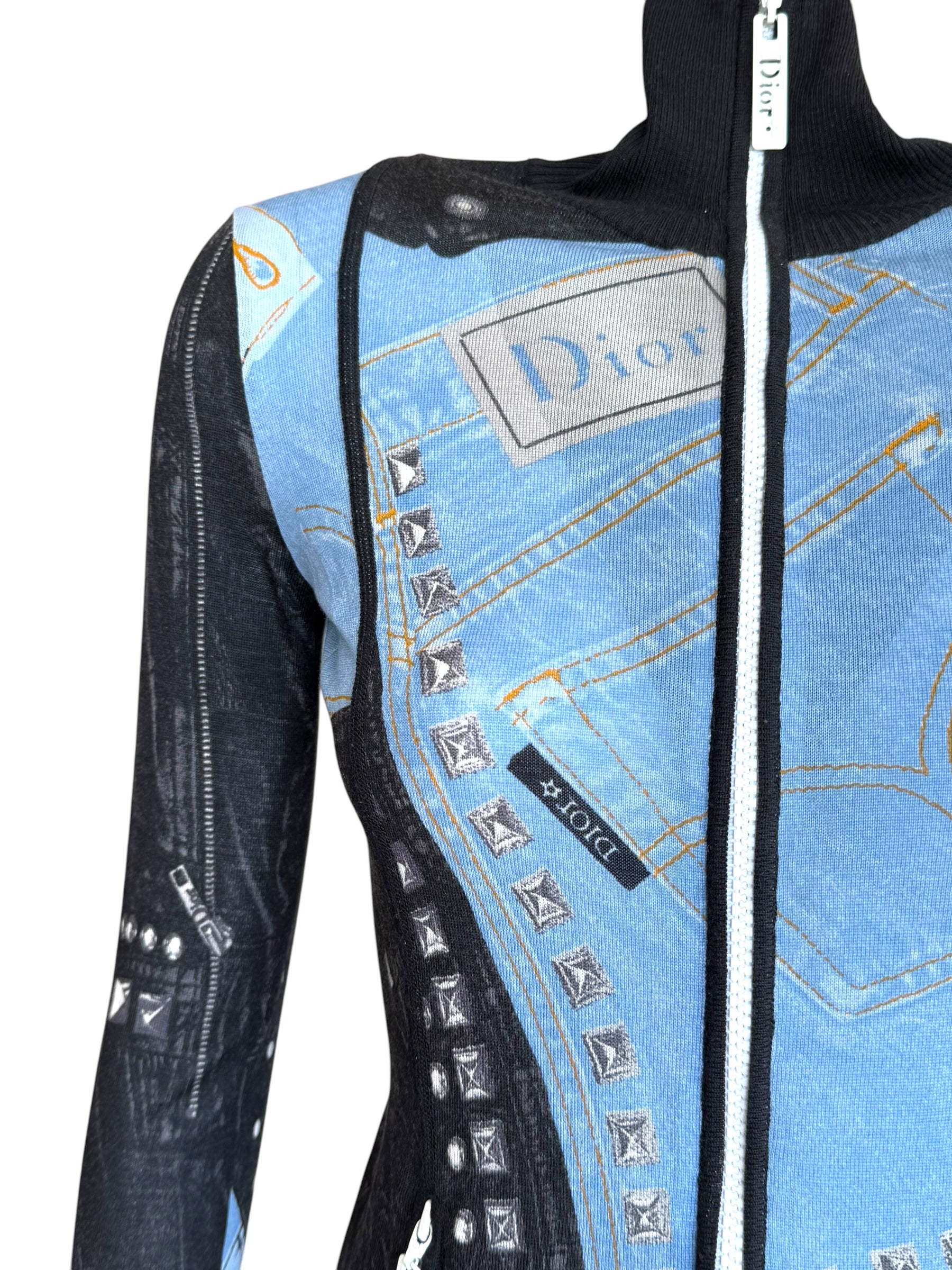 Christian Dior by John Galliano F/W 2004 Trompe-l’Oeil Zip-Up Jacket