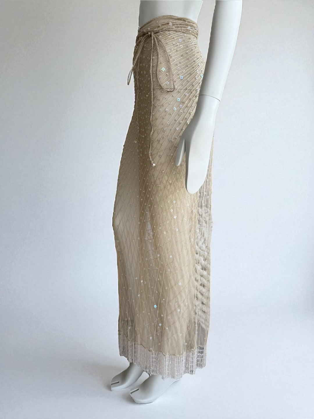 Roberto Cavalli S/S 2000 Beaded Embellished Wrap Skirt