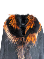 Roberto Cavalli Suède Fox Fur Jacket