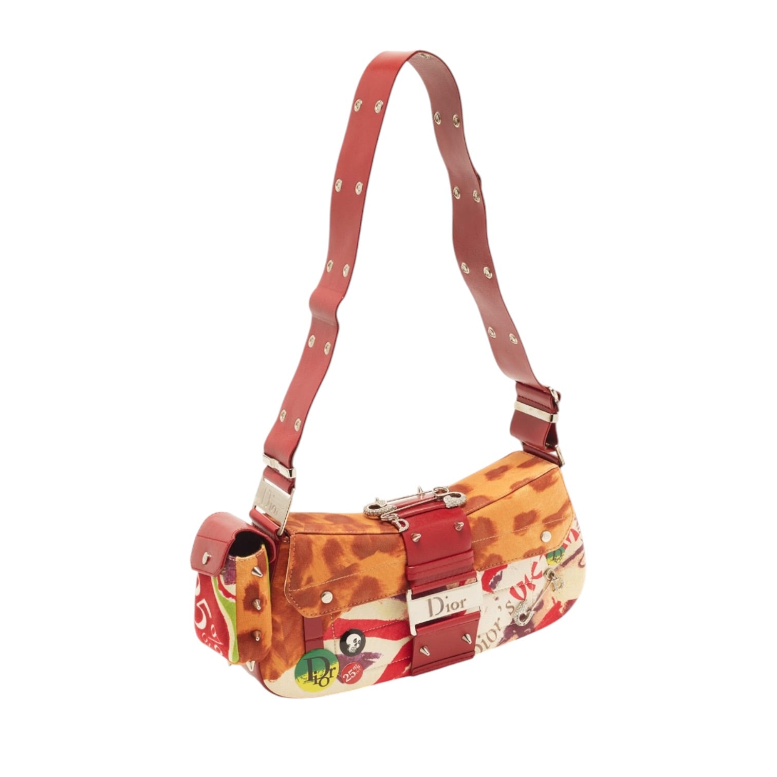 Christian Dior Vintage 2003 Victim Street Chic Columbus Multicolor Shoulder Bag