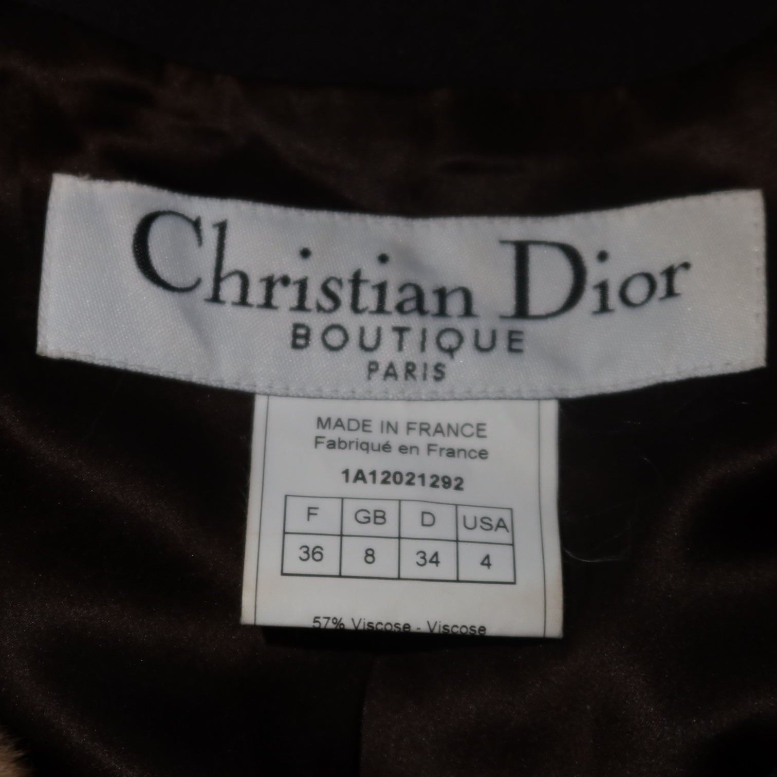 Christian Dior Wool Double-Breasted Jacket with Chinchilla Fur Trim