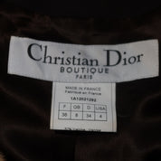 Christian Dior Wool Double-Breasted Jacket with Chinchilla Fur Trim