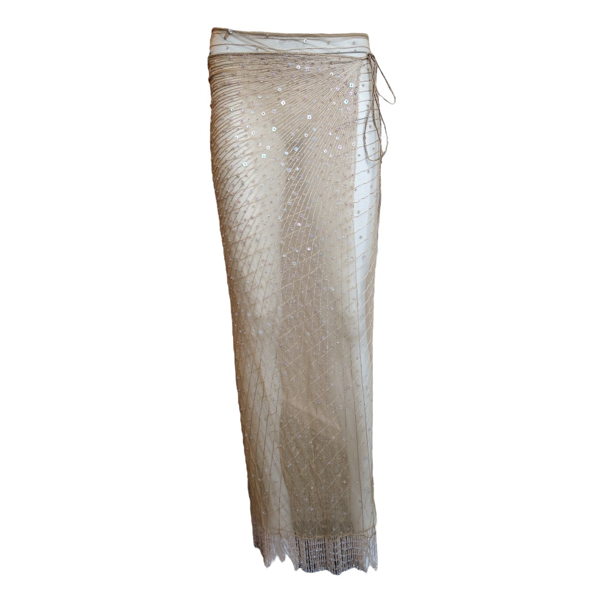 Roberto Cavalli S/S 2000 Beaded Embellished Wrap Skirt