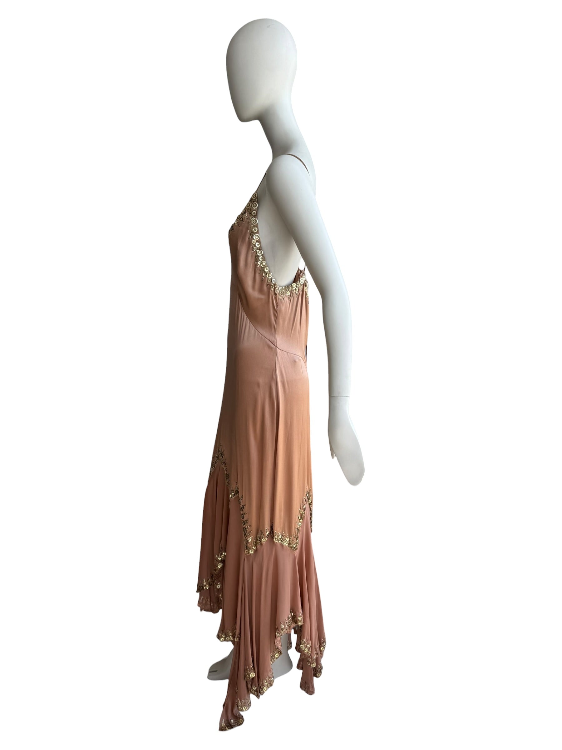 Roberto Cavalli S/S 2004 Embellished Silk Dress