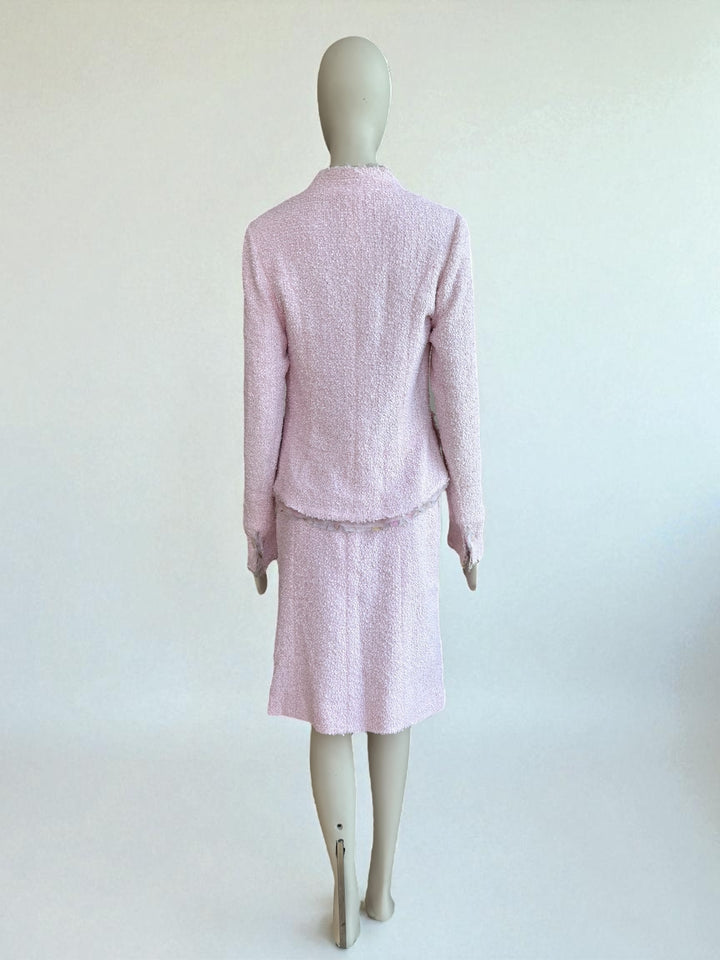 Chanel Resort 04C Pink Tweed Skirt Suit
