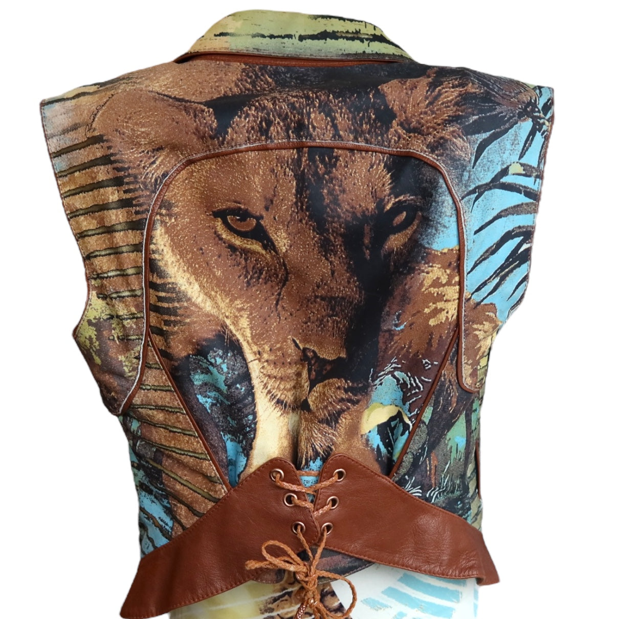 Roberto Cavalli S/S 2002 Lion Silk Set