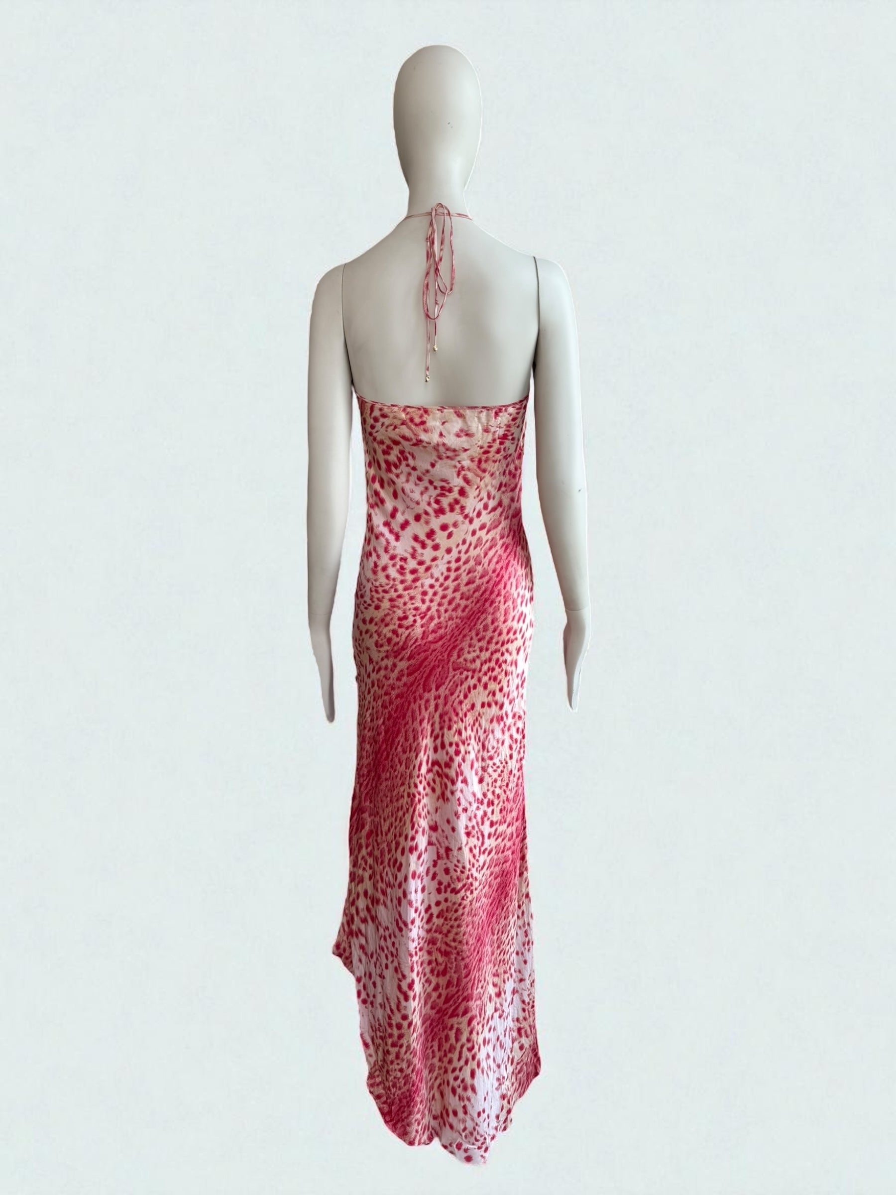 Roberto Cavalli S/S 2001 Maxi Leopard Silk Dress