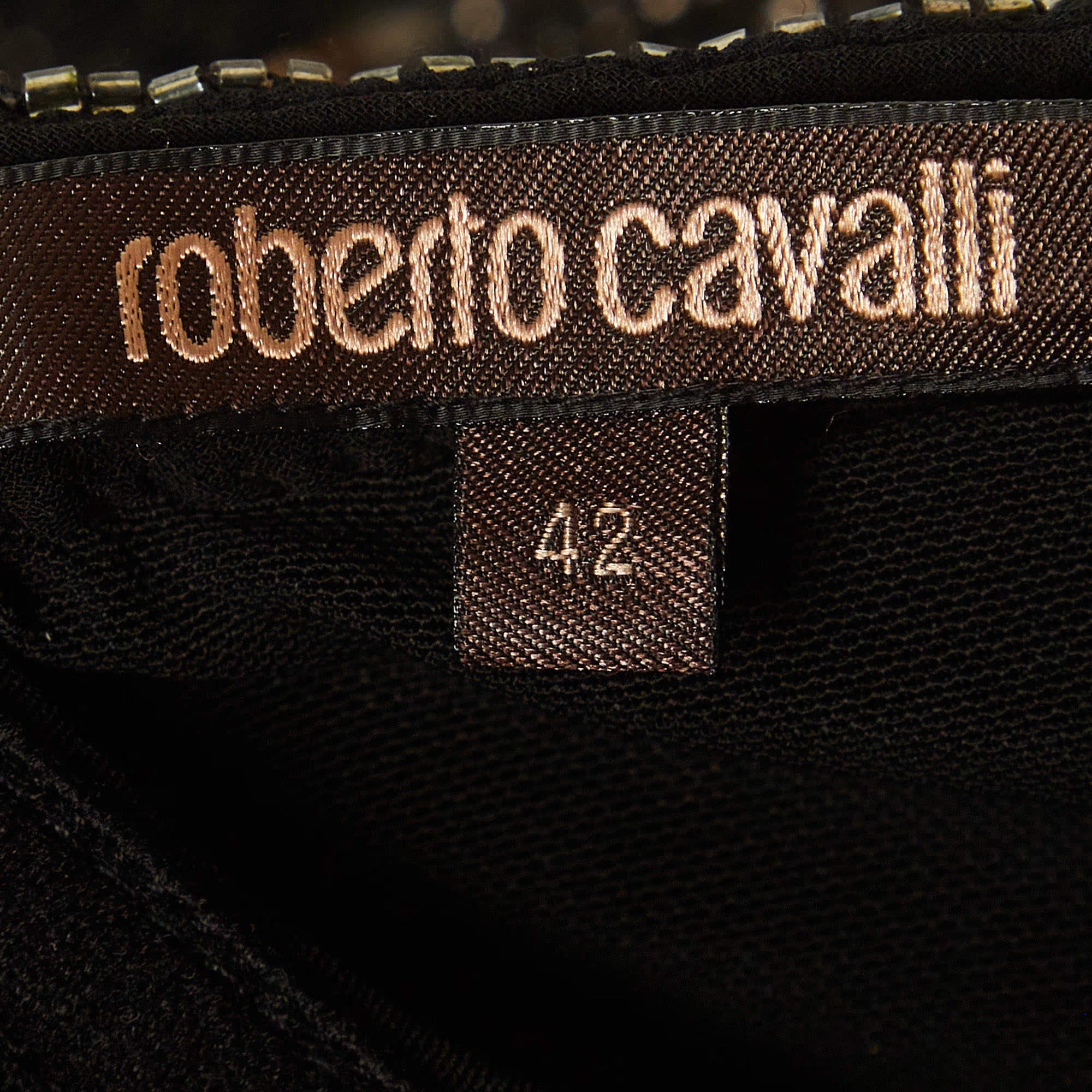 Roberto Cavalli Vintage Embellished Strapless Mini Dress