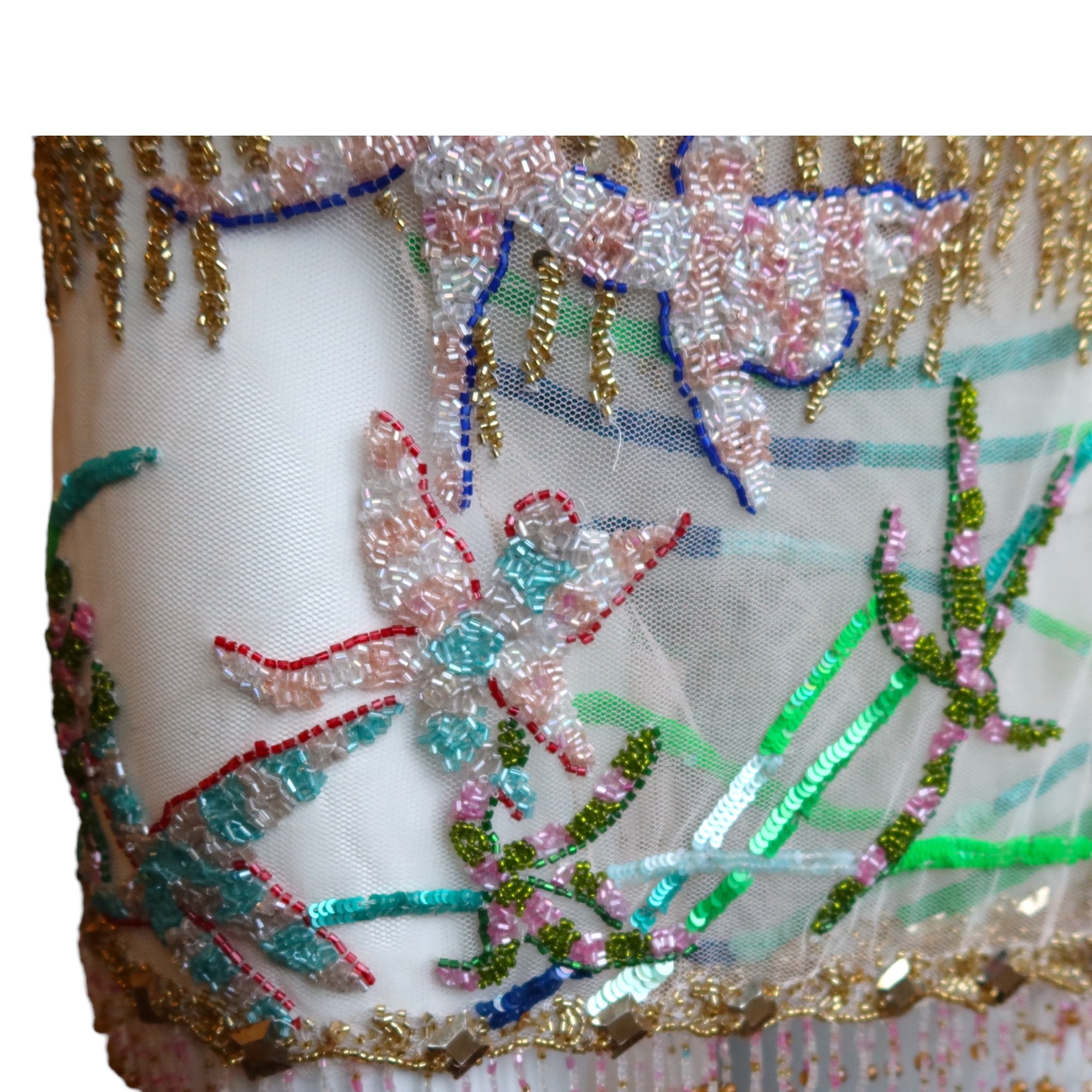 Roberto Cavalli S/S 2000 Beaded Embellished Wrap Skirt