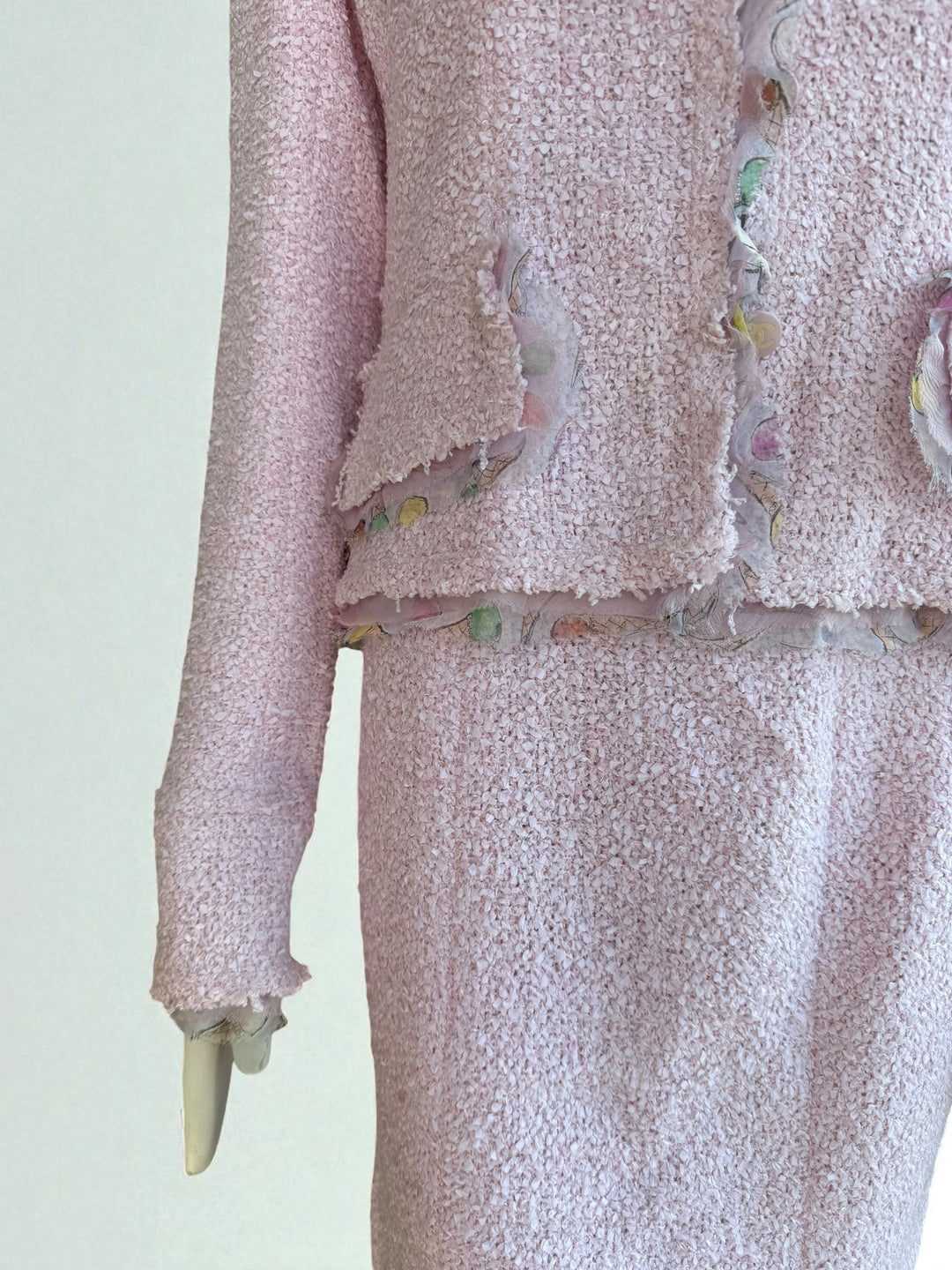 Chanel Resort 04C Pink Tweed Skirt Suit