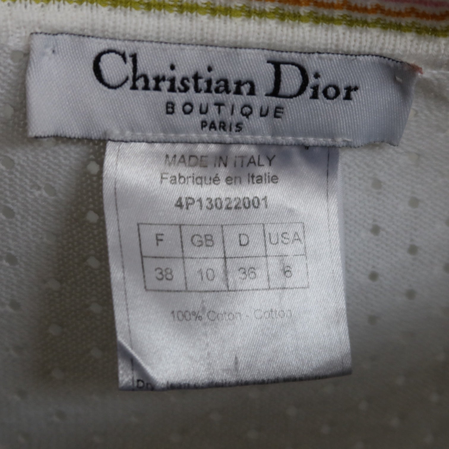 Christian Dior White Mesh Logo Jacket