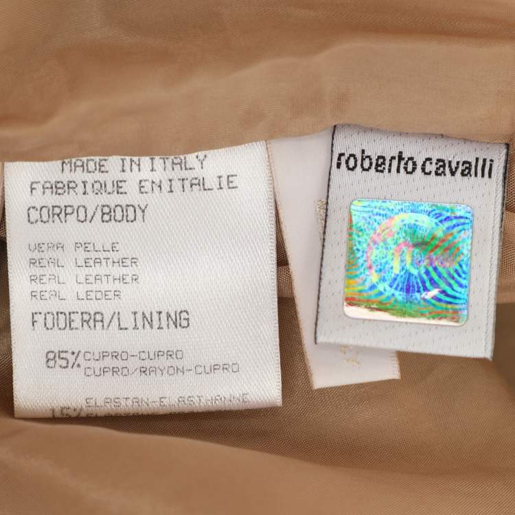 Roberto Cavalli S/S 2003 Tattoo Tiger Suede Skirt