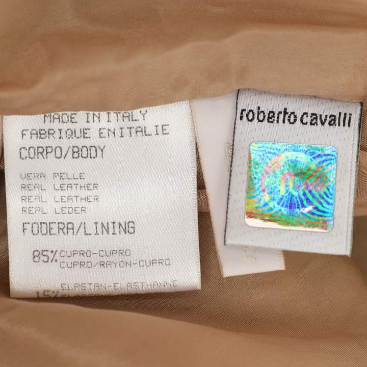 Roberto Cavalli S/S 2003 Tattoo Tiger Suede Skirt