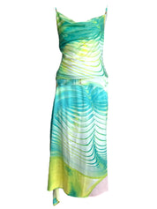 Roberto Cavalli S/S 2001 Psychedelic Print Silk Set