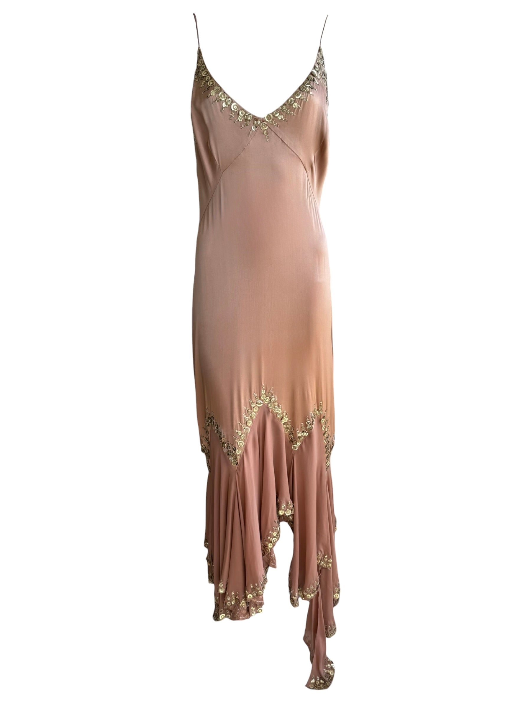 Roberto Cavalli S/S 2004 Embellished Silk Dress