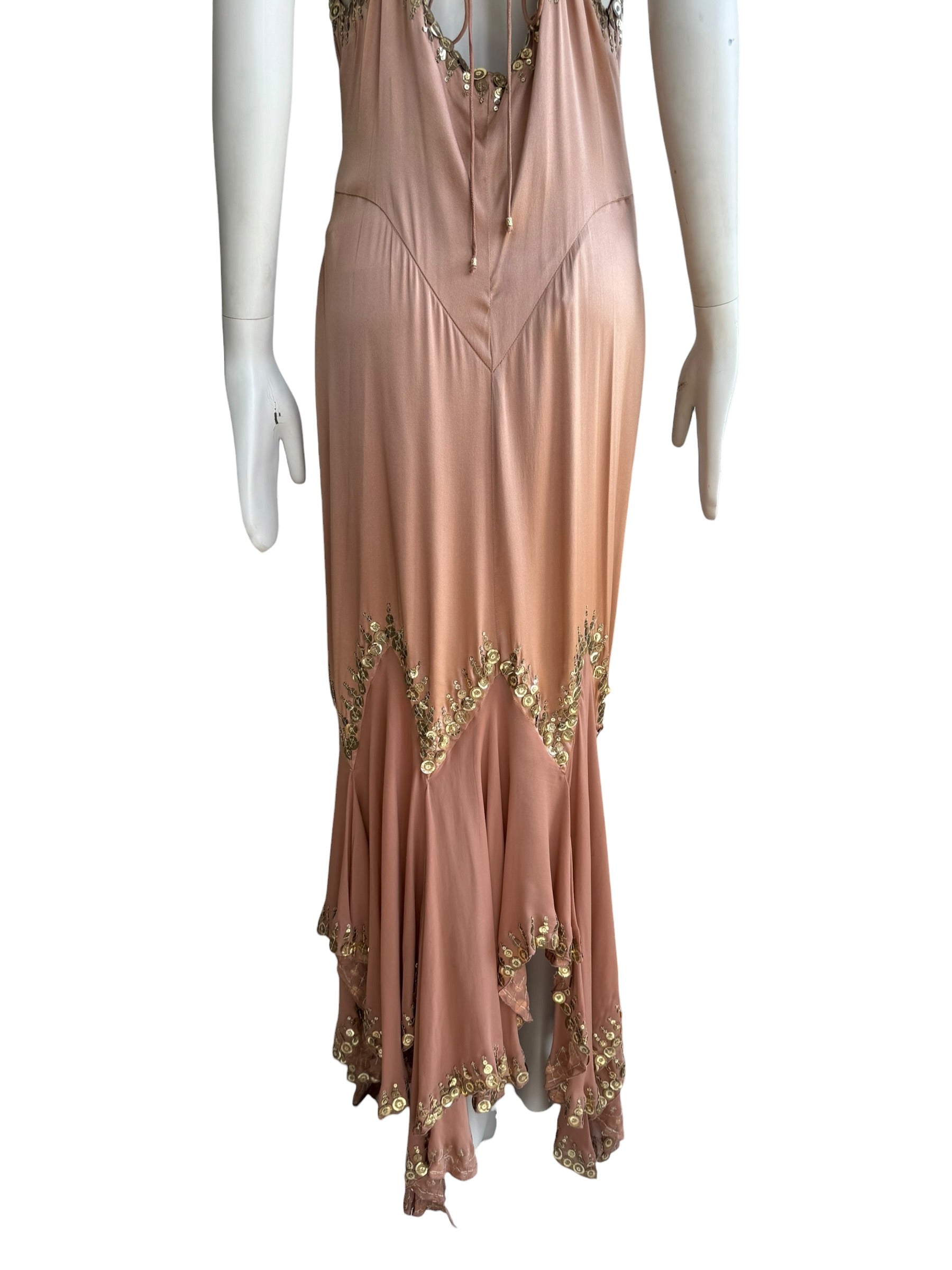 Roberto Cavalli S/S 2004 Embellished Silk Dress
