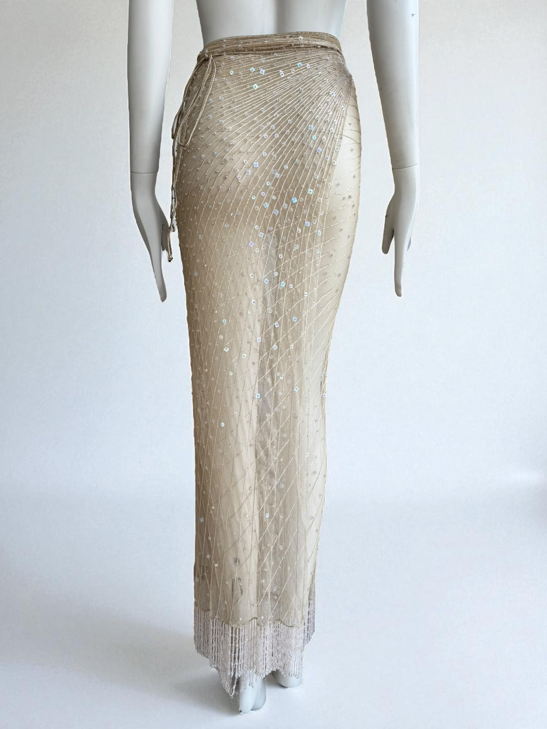 Roberto Cavalli S/S 2000 Beaded Embellished Wrap Skirt