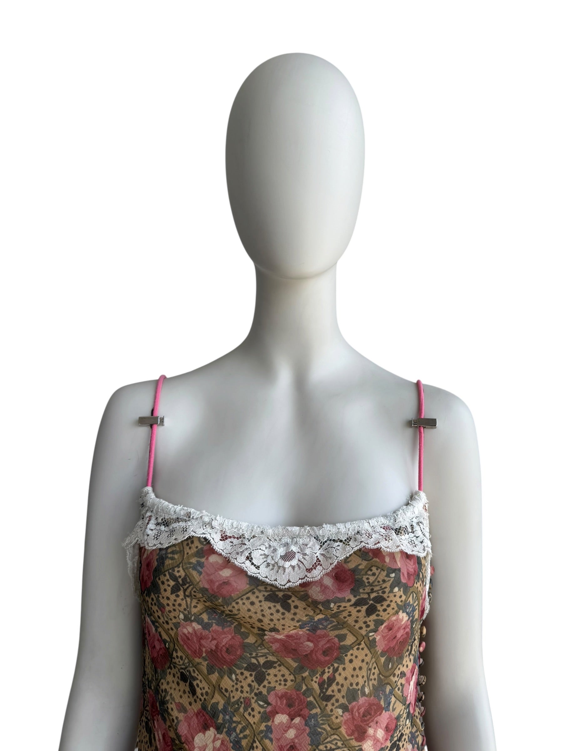 Christian Dior F/W 2001 Floral Silk Dress