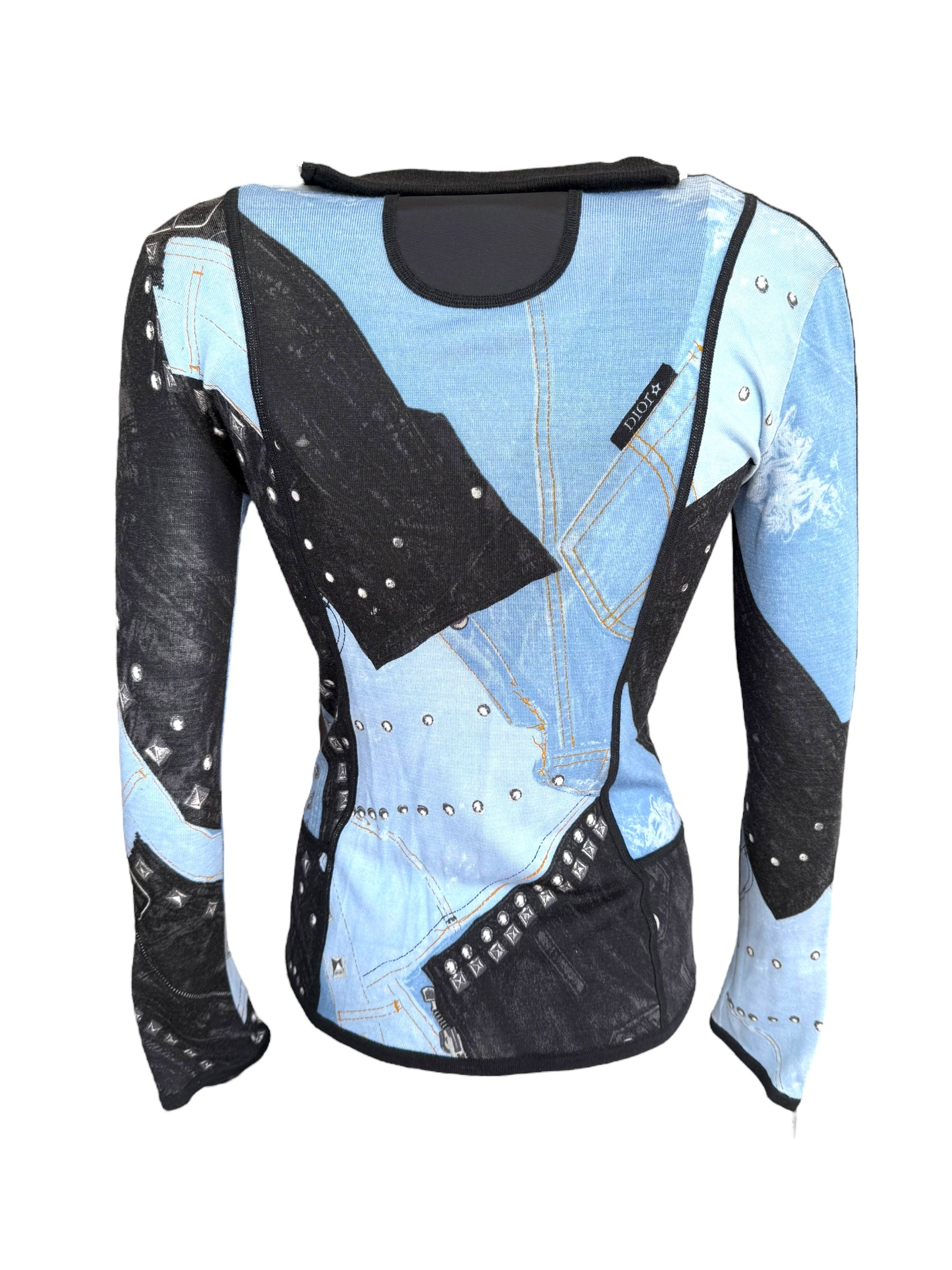 Christian Dior by John Galliano F/W 2004 Trompe-l’Oeil Zip-Up Jacket