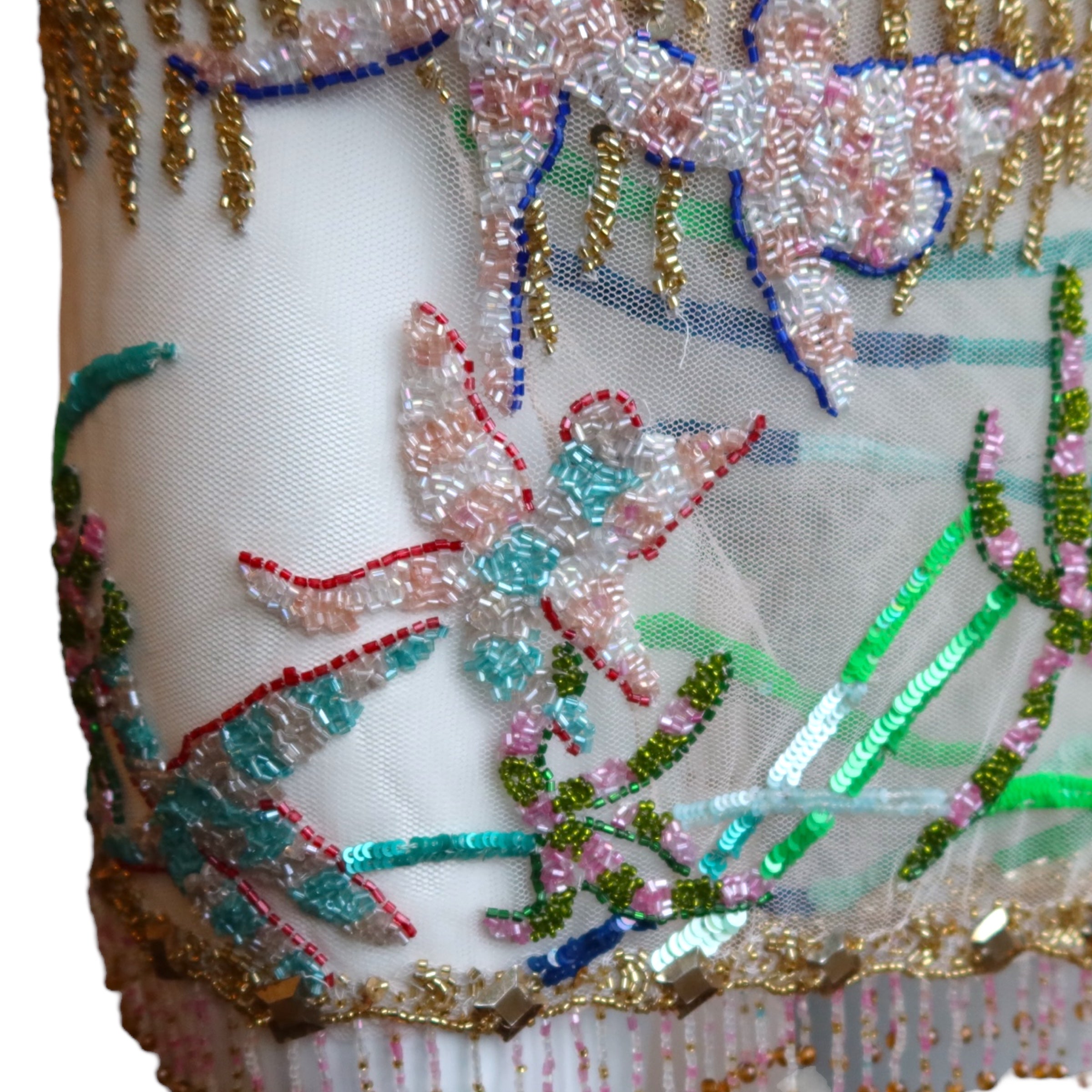 Roberto Cavalli S/S 2000 Beaded Embellished Wrap Skirt