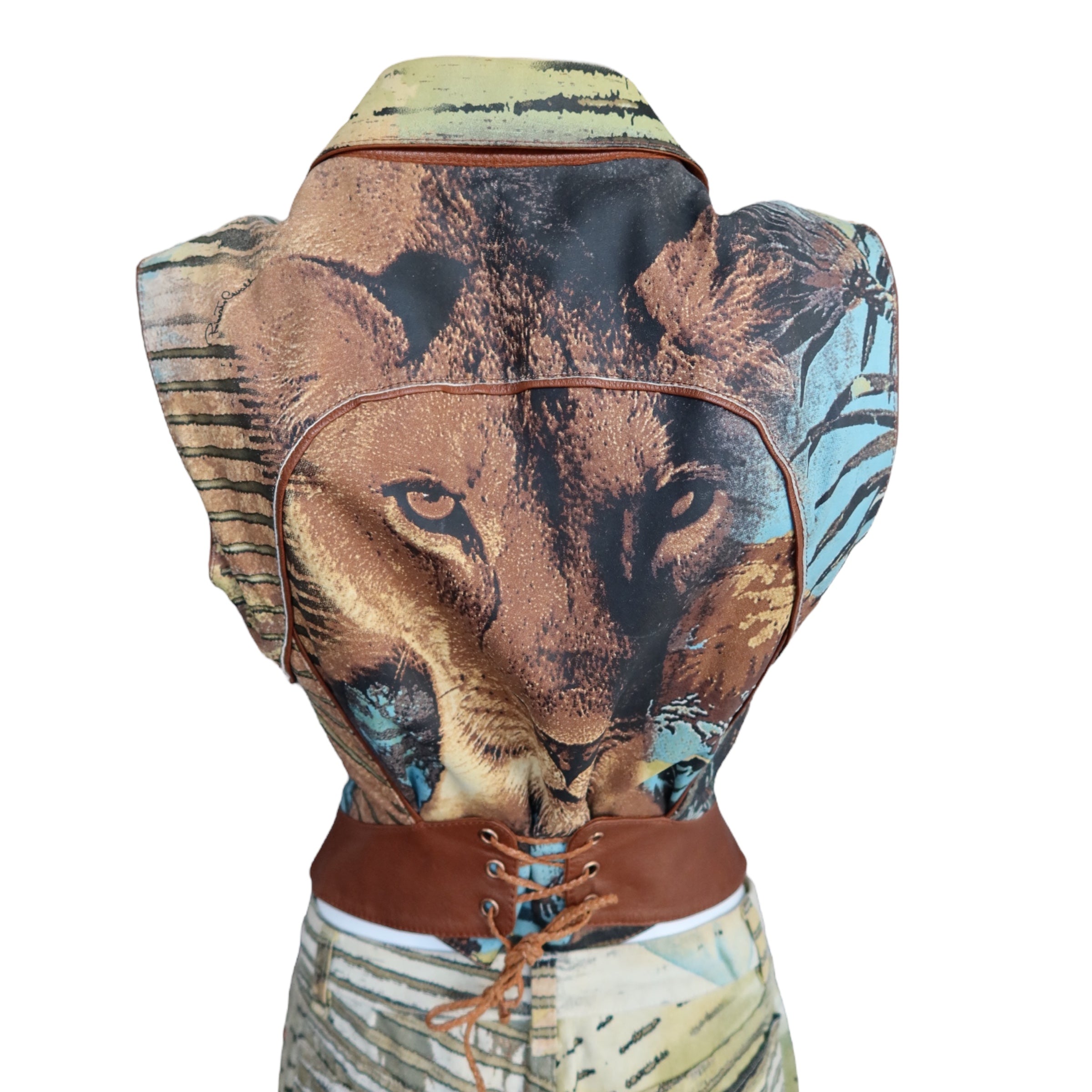 Roberto Cavalli S/S 2002 Lion Set – Leather Jacket & Jeans