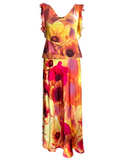 Roberto Cavalli S/S 2002 Floral Print Set