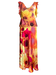 Roberto Cavalli S/S 2002 Floral Print Set