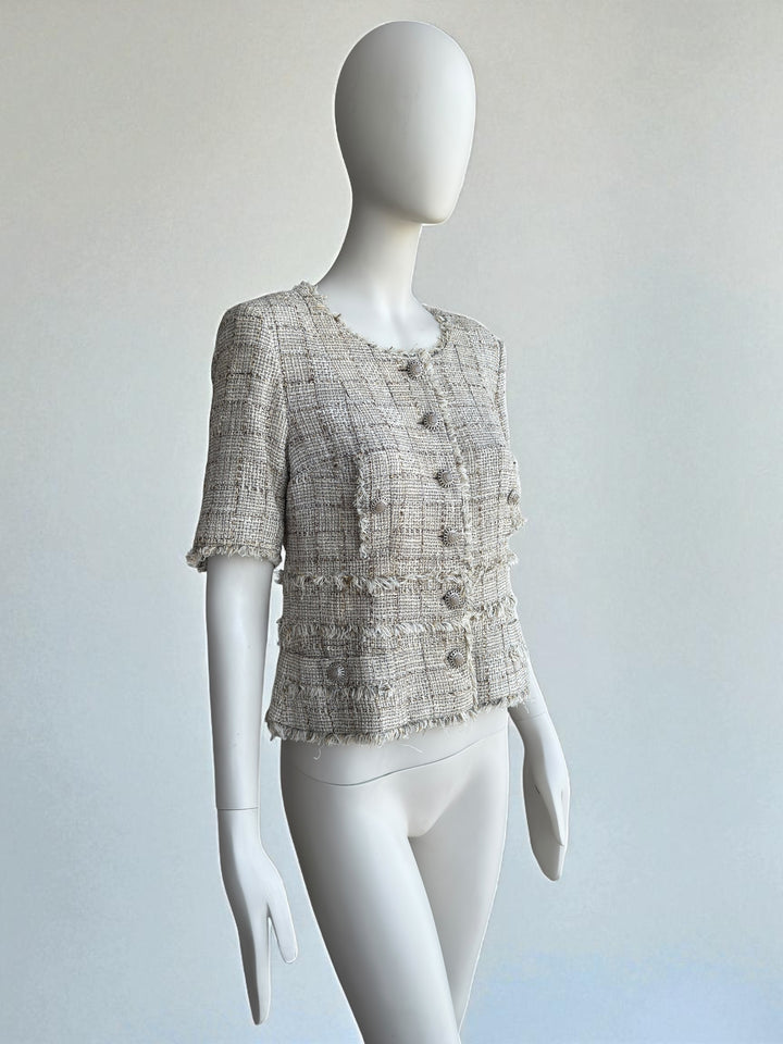 Chanel 2011 Tweed Short-Sleeve Blazer