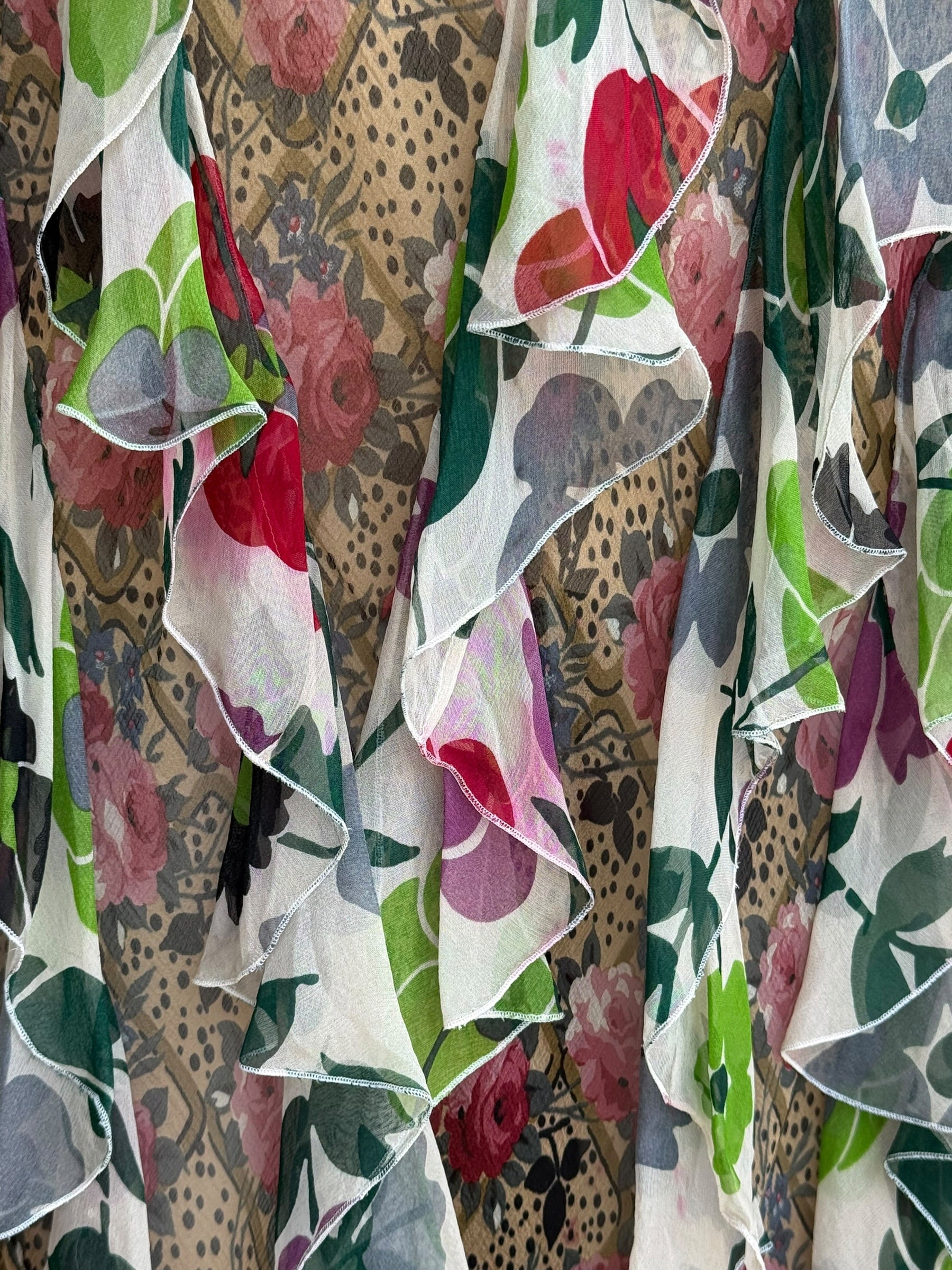 Christian Dior F/W 2001 Floral Silk Dress