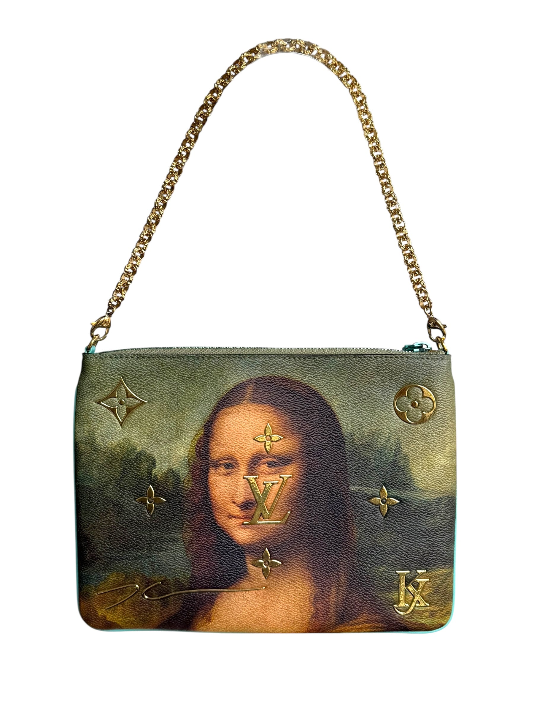 Louis Vuitton 2017 x Jeff Koons Da Vinci Pochette – Vert D’Eau