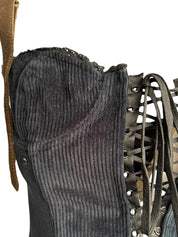 Dolce & Gabbana D&G F/W 2002 Corduroy Bustier Top