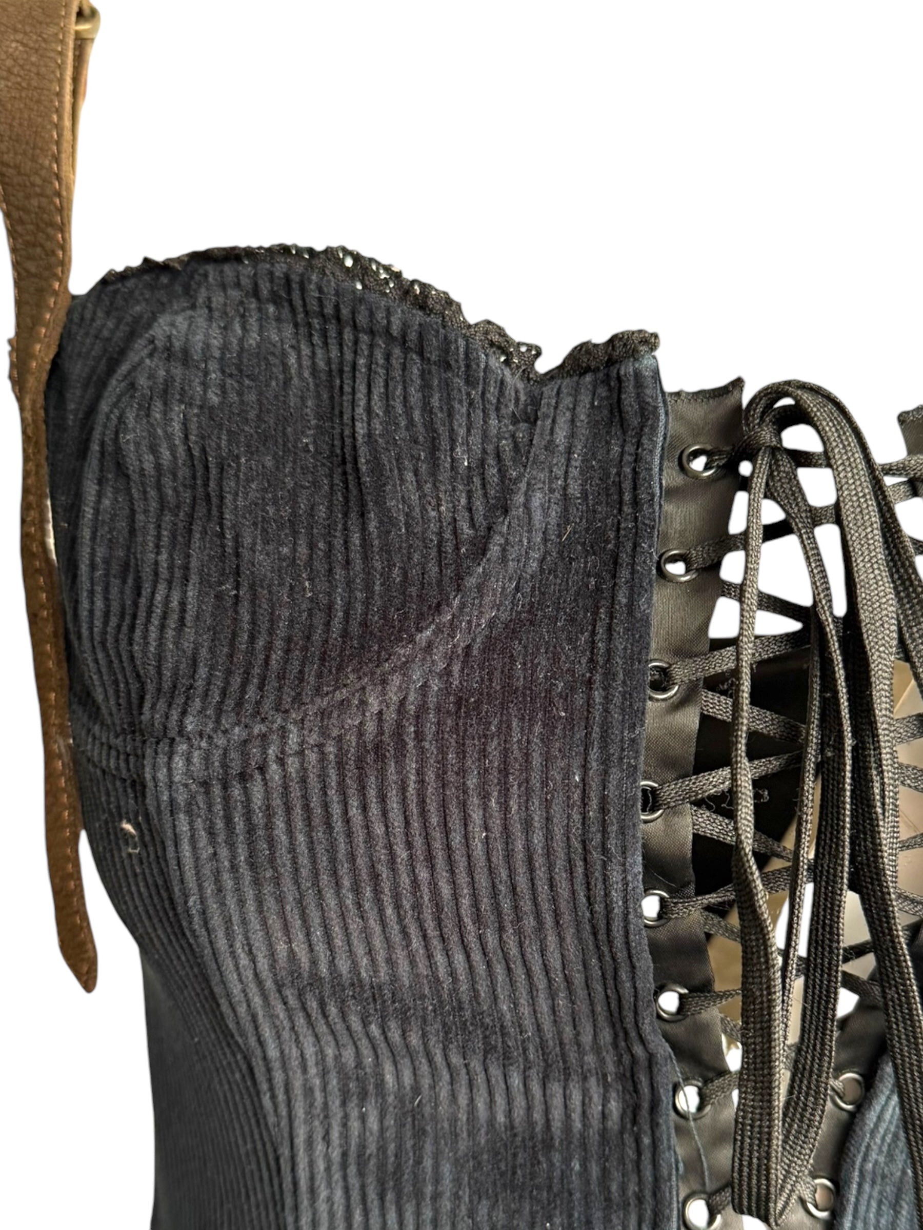 Dolce & Gabbana D&G F/W 2002 Corduroy Bustier Top