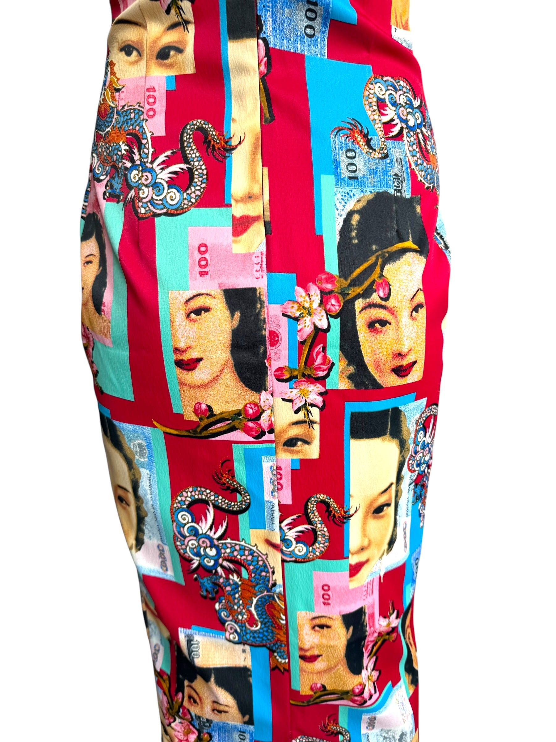 D&G S/S 2001 Asian Faces Dress