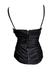 Dolce Gabbana Satin Lace Bra Corset