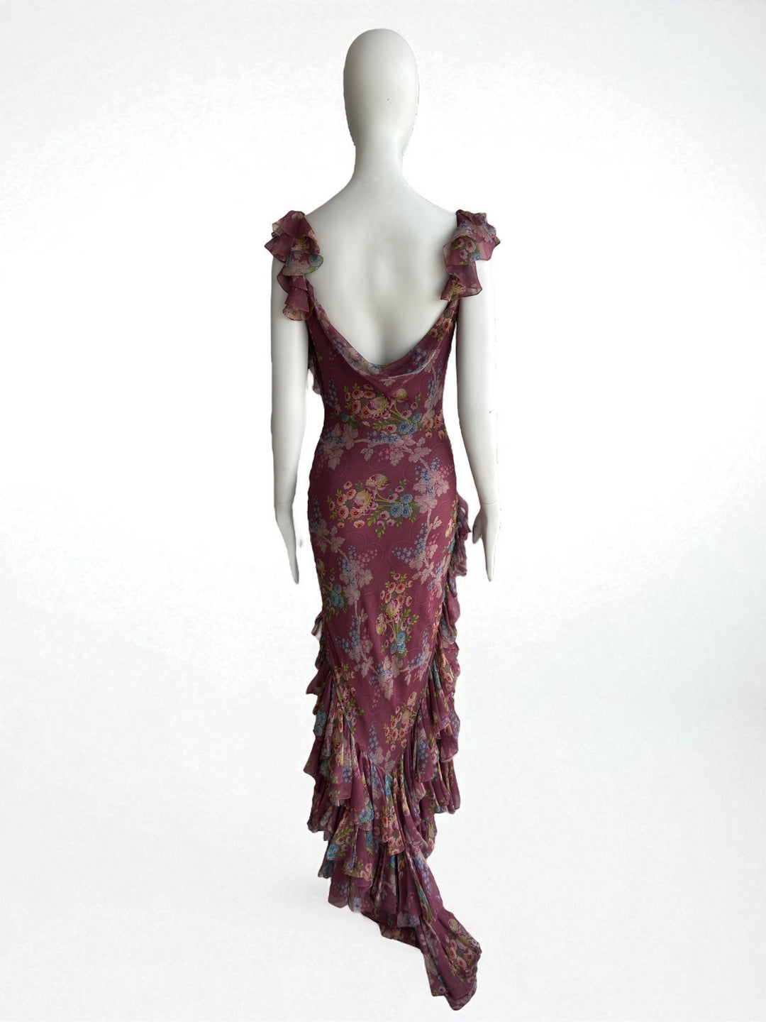John Galliano S/S 2003 Silk Ruffle Dress